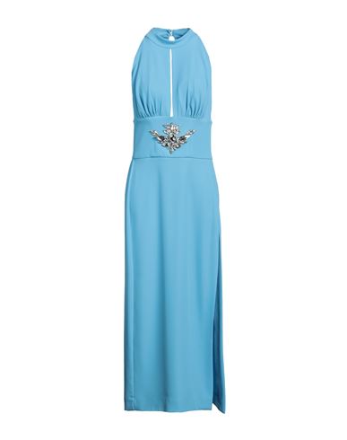 Stefano De Lellis Woman Maxi Dress Azure Size 8 Pes, Elastane