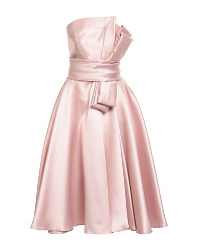 Atelier Legora Woman Midi Dress Light Pink Size 10 Polyester, Silk In Pink