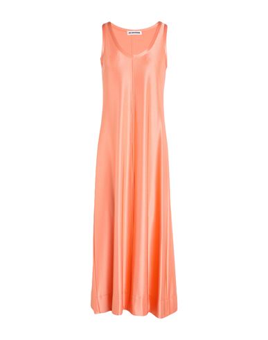 Jil Sander Woman Midi Dress Salmon Pink Size 6 Viscose, Elastane In Orange