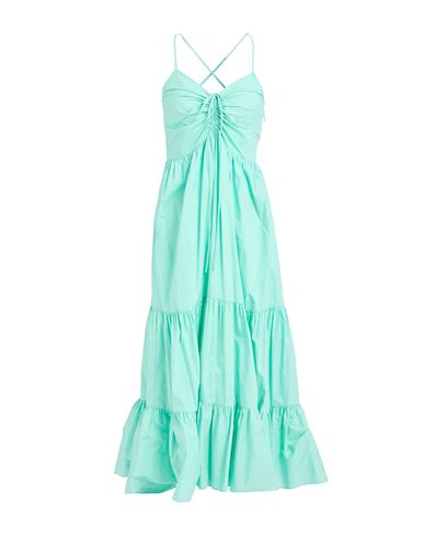 Isabelle Blanche Paris Woman Maxi Dress Light Green Size Xs Cotton In Black