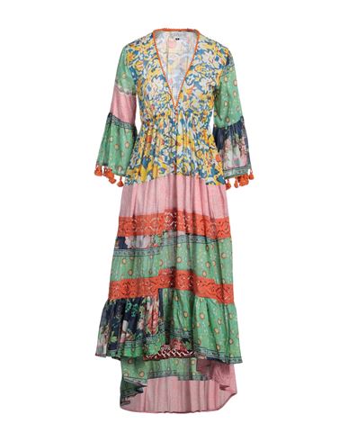 Fabrique Beachwear Woman Midi Dress Yellow Size M Cotton In Yellow