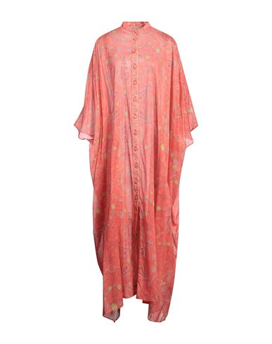 Pucci Woman Maxi Dress Coral Size 8 Cotton In Red