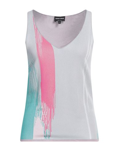 Giorgio Armani Woman Tank Top Sky Blue Size 8 Viscose In Blue