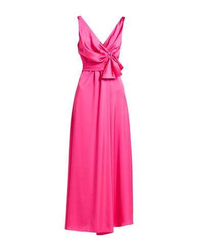 Emme By Marella Woman Maxi Dress Fuchsia Size 10 Polyester In Pink