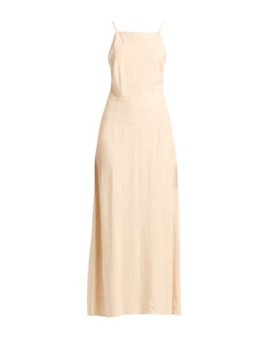 Barena Venezia Barena Woman Maxi Dress Beige Size 8 Viscose, Linen In Beige