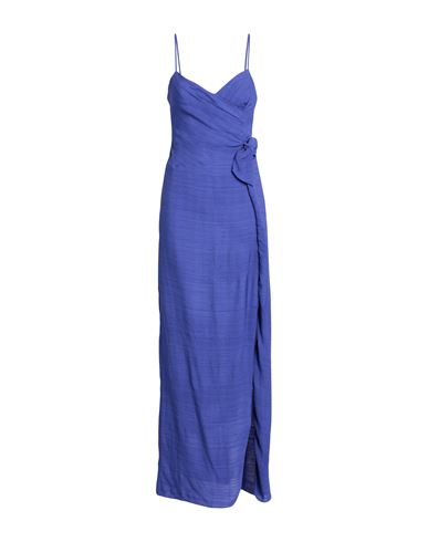 Emporio Armani Woman Maxi Dress Blue Size 14 Viscose In Blue