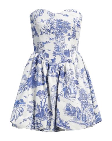 Moschino Woman Mini Dress White Size 10 Cotton, Viscose In White