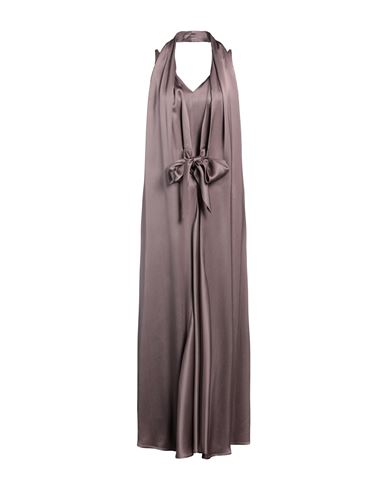 ALYSI ALYSI WOMAN MAXI DRESS LIGHT BROWN SIZE 2 ACETATE, VISCOSE 