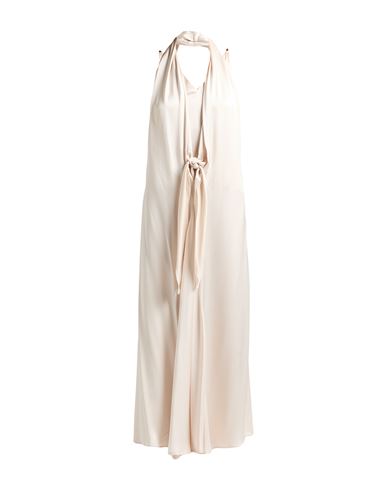 Alysi Woman Maxi Dress Cream Size 2 Acetate, Viscose In Gray
