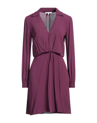 Shop Patrizia Pepe Woman Mini Dress Plum Size 10 Viscose In Purple