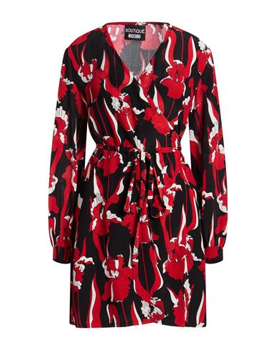 Boutique Moschino Woman Mini Dress Red Size 6 Silk In Multi