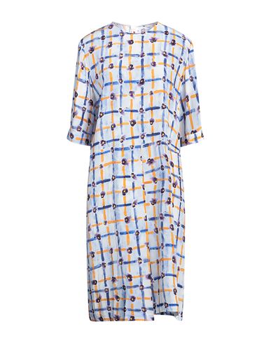 Marni Floral-print Asymmetric Midi Dress In Blue
