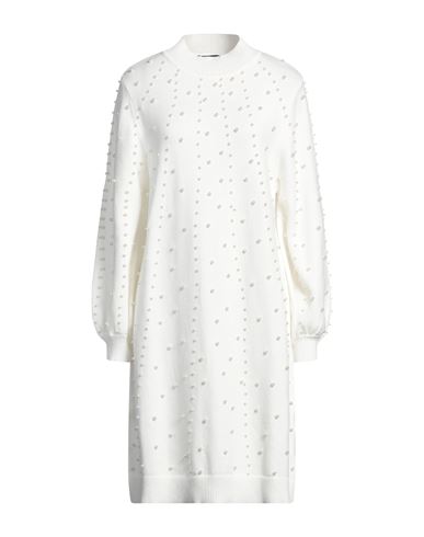 Giulia Valli Woman Mini Dress White Size Xxl Viscose, Polyester, Polyamide In White