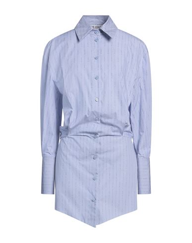 Shop Attico The  Woman Mini Dress Light Blue Size 8 Cotton