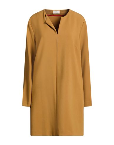 Ottod'ame Woman Mini Dress Mustard Size 10 Polyester, Viscose, Elastane In Yellow