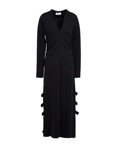 Meimeij Woman Midi Dress Black Size 2 Viscose, Polyamide, Elastane