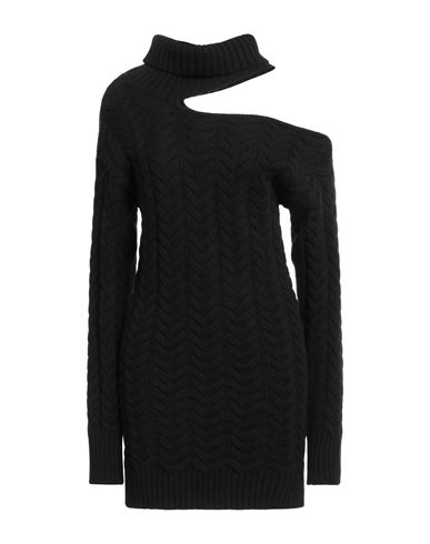 Eleonora Gottardi Woman Mini Dress Black Size L Wool, Cashmere