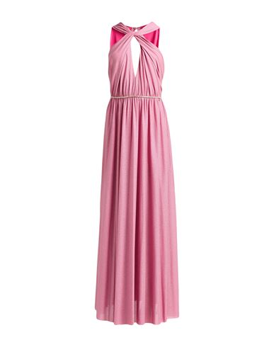 Liu •jo Woman Maxi Dress Fuchsia Size 8 Viscose, Polyamide, Polyester, Elastane In Pink