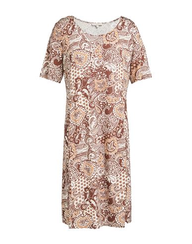 Shop Camicettasnob Woman Mini Dress Brown Size 6 Viscose, Elastane