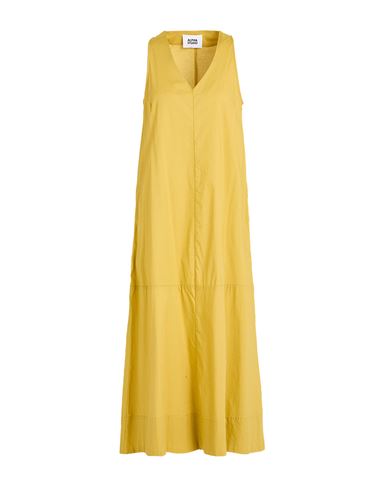Alpha Studio Woman Maxi Dress Mustard Size 8 Cotton, Elastane