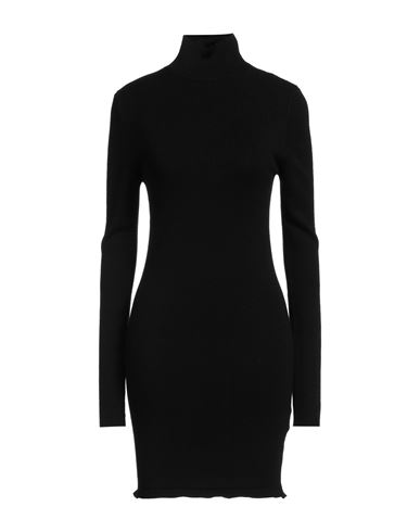 Hinnominate Woman Mini Dress Black Size L Viscose, Polyester, Polyamide