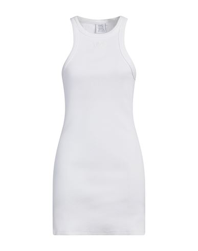 Vetements Woman Mini Dress White Size L Cotton, Elastane