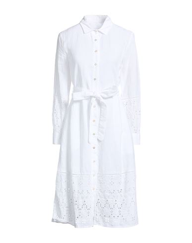 Midi-Kleid Damen Weiß 32,34,38,40 Damen