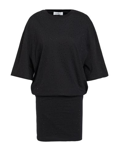 Laneus Woman Mini Dress Black Size M Cotton
