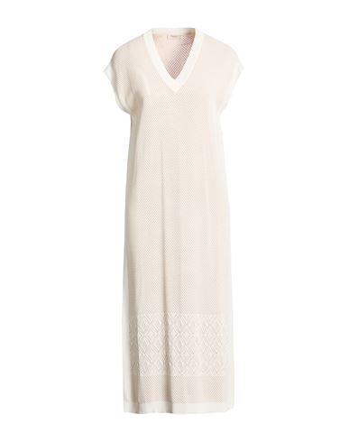 Agnona Woman Midi Dress White Size Xl Viscose