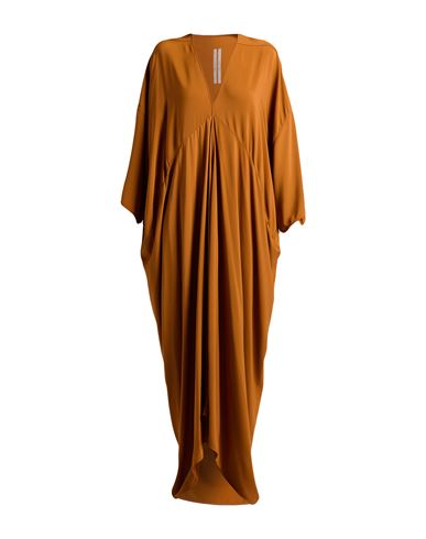 Rick Owens Woman Maxi Dress Rust Size 10 Acetate, Silk In Brown