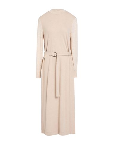 Peserico Easy Woman Midi Dress Beige Size 6 Viscose, Virgin Wool, Polyamide