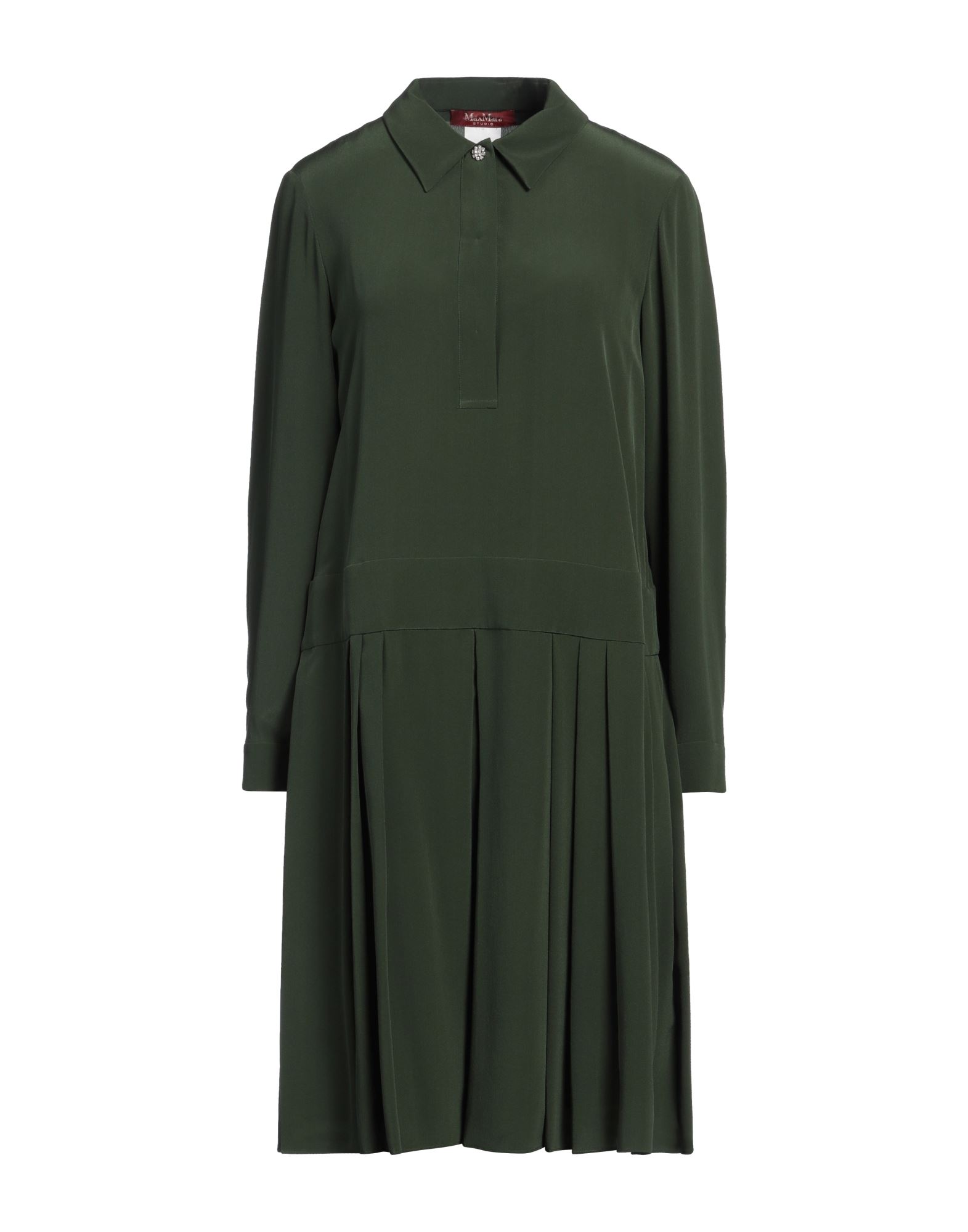 Max Mara Studio★ケラス フリルノースリーブドレス☆グリーン ドレス＆ワンピース - 送料無料｜マックスマーラ公式サイト