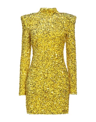 Elisabetta Franchi Woman Mini Dress Yellow Size 6 Polyester In Yellow