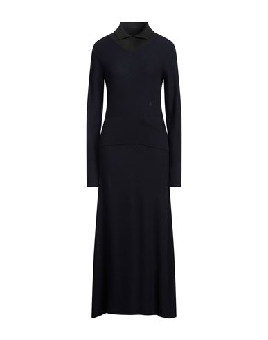 Jil Sander Woman Midi Dress Midnight Blue Size 6 Wool, Viscose In Black