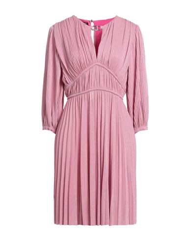 Liu •jo Woman Mini Dress Magenta Size 10 Viscose, Polyamide, Metallic Polyester, Elastane In Pink