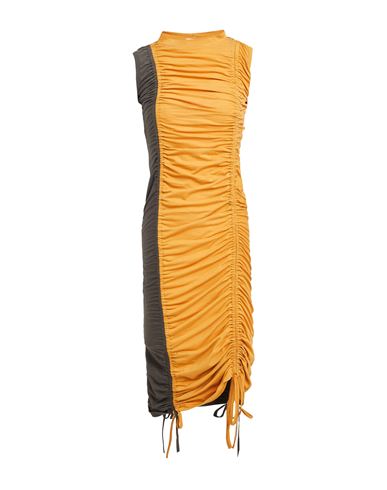 (d)ivision (di)vision Woman Midi Dress Camel Size S Cotton In Beige