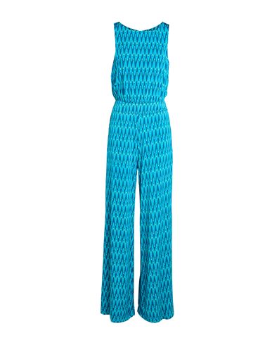 Caractere Caractère Woman Jumpsuit Azure Size 14 Viscose, Elastane In Blue