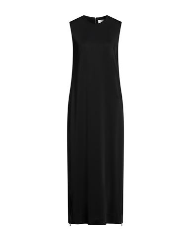 Jil Sander Woman Maxi Dress Black Size 10 Viscose, Elastane
