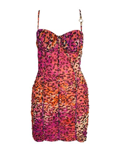 Just Cavalli Woman Mini Dress Fuchsia Size 8 Polyamide, Elastane In Multi