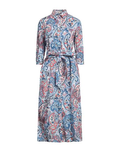 Camicettasnob Woman Maxi Dress Blue Size 4 Cotton In Blue