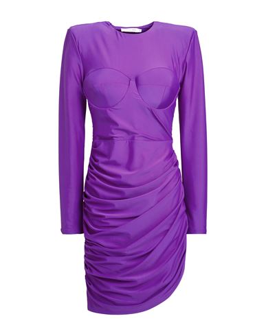 House Of Amen Woman Mini Dress Purple Size 8 Polyamide, Elastane