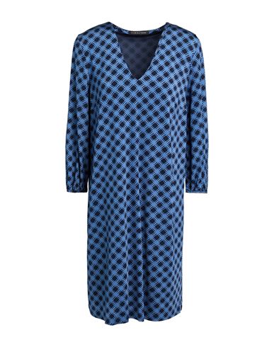 Caractere Caractère Woman Mini Dress Slate Blue Size 10 Viscose, Elastane In Blue