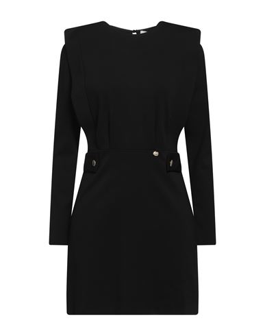 Verysimple Woman Mini Dress Black Size 10 Viscose, Polyamide, Elastane In Black