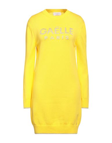 Shop Gaelle Paris Gaëlle Paris Woman Mini Dress Yellow Size 1 Cotton