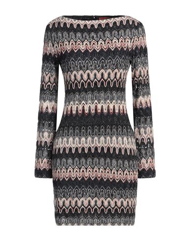 Shop Missoni Woman Mini Dress Midnight Blue Size 10 Viscose, Polyester, Metallic Fiber