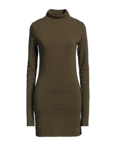 ALESSIA SANTI ALESSIA SANTI WOMAN MINI DRESS MILITARY GREEN SIZE 1 COTTON, ELASTANE 