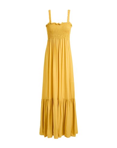 RINASCIMENTO RINASCIMENTO WOMAN MAXI DRESS MARIGOLD SIZE L LIVAECO BY BIRLA CELLULOSE, VISCOSE 