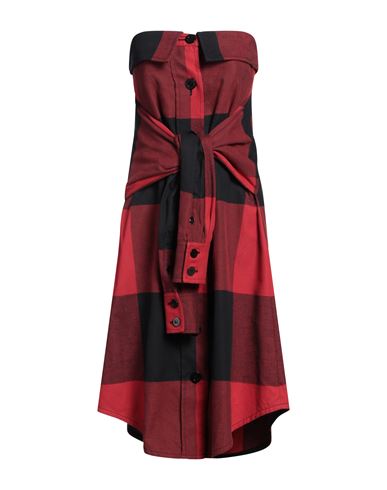 Shop Moschino Couture Woman Midi Dress Red Size 10 Cotton, Polyamide