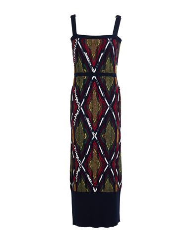 Barrie Woman Midi Dress Midnight Blue Size M Cashmere In Blue