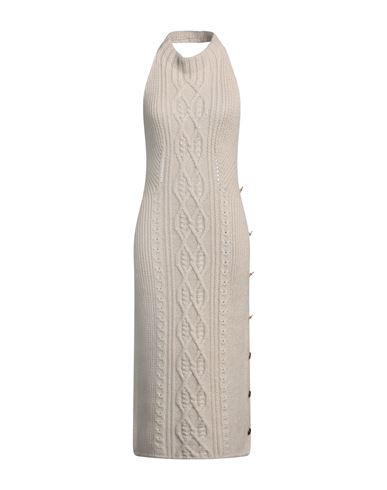 Palm Angels Woman Midi Dress Beige Size L Polyamide, Wool, Viscose, Mohair Wool, Cashmere In Beige